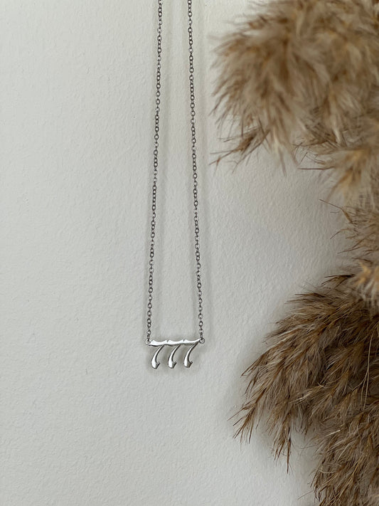 NEW Silver ‘777’ necklace🤍