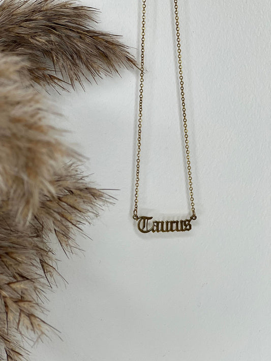 Gold Star Sign Necklace