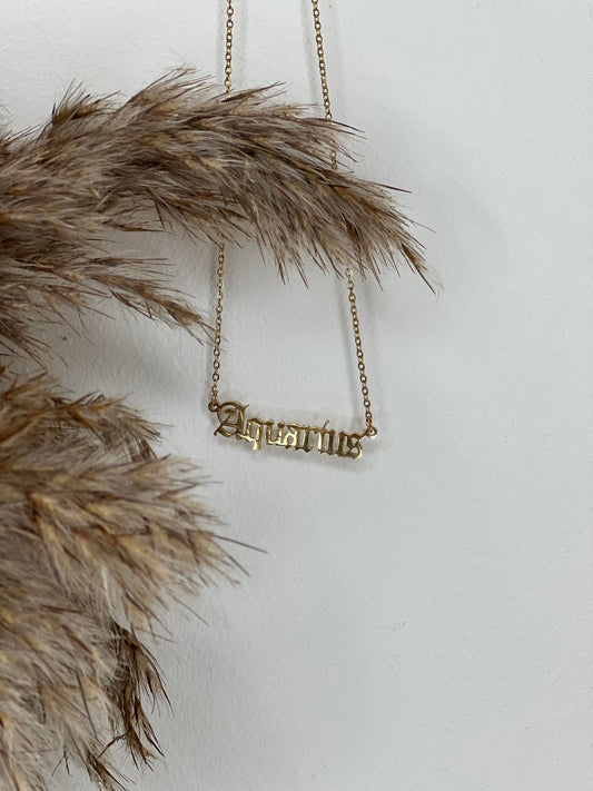 Gold Star Sign Necklace