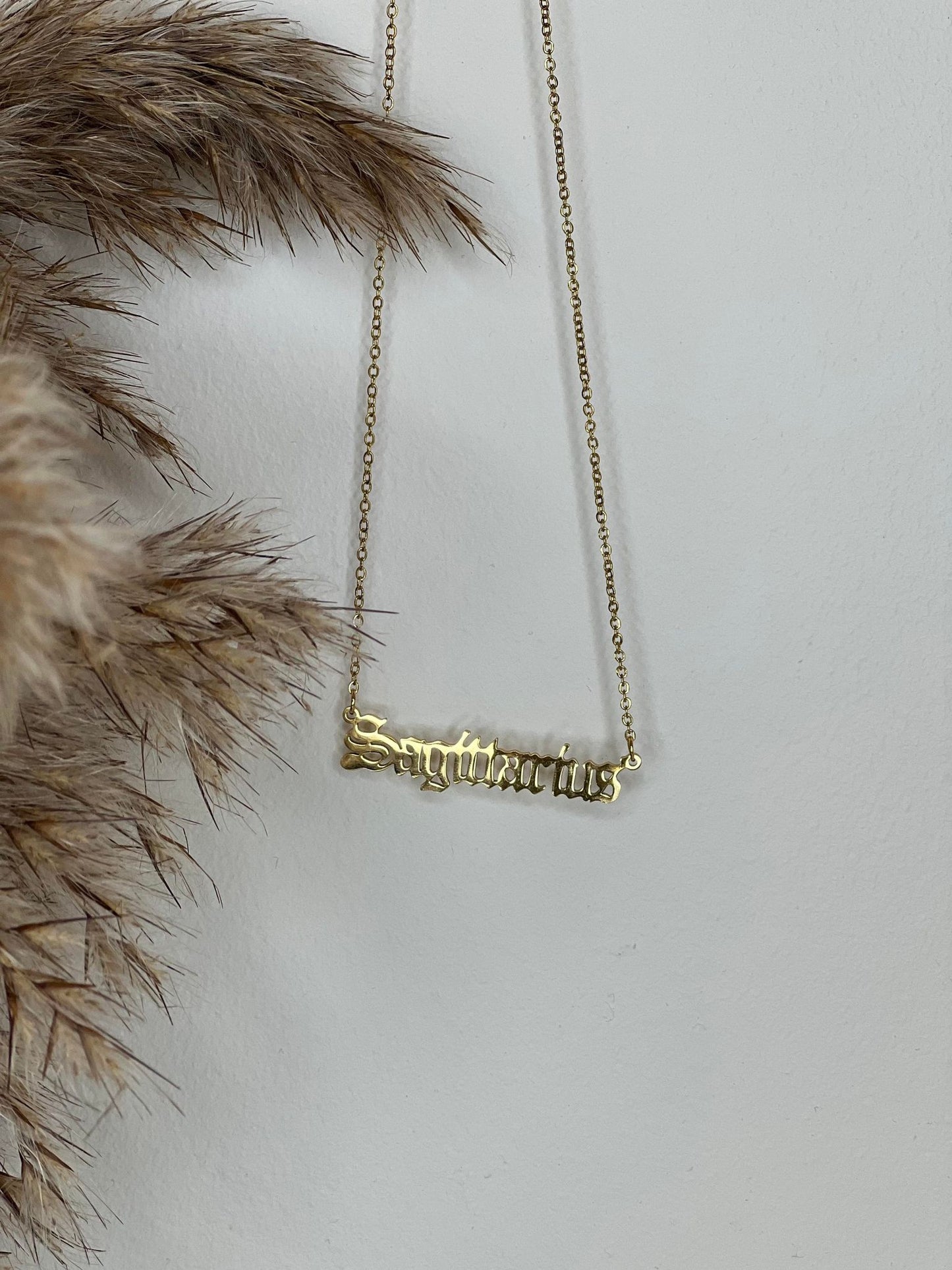 Gold Star Sign Necklace