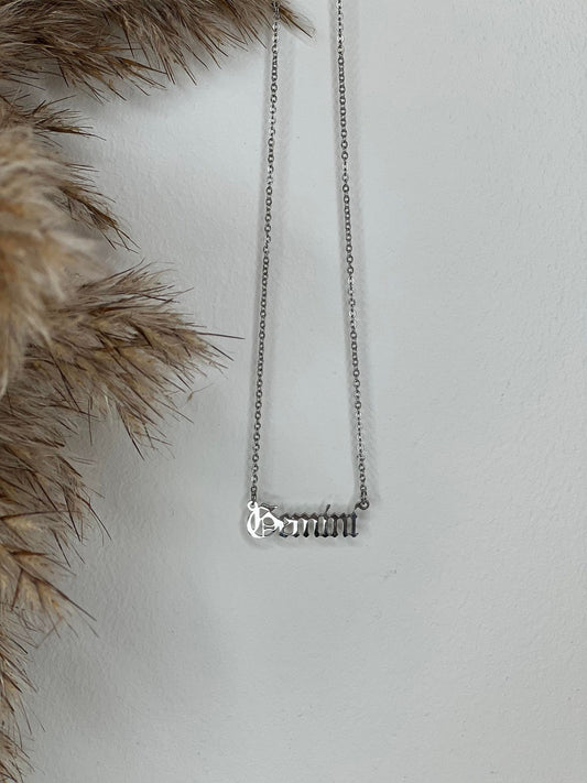 Silver Star Sign Necklace