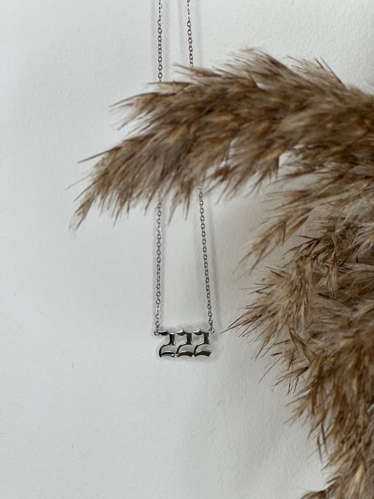 NEW ‘222’ necklace🤍 Silver