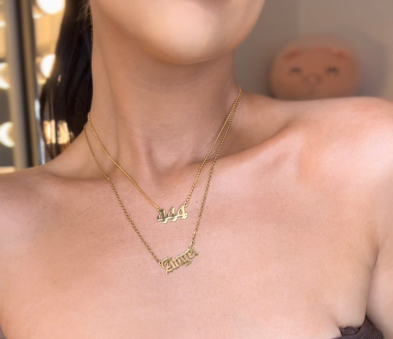 Angel necklace ‘444’ 🤍 GOLD