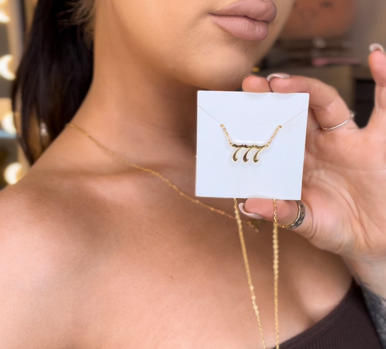 Angel necklace ‘777’ 🤍 GOLD